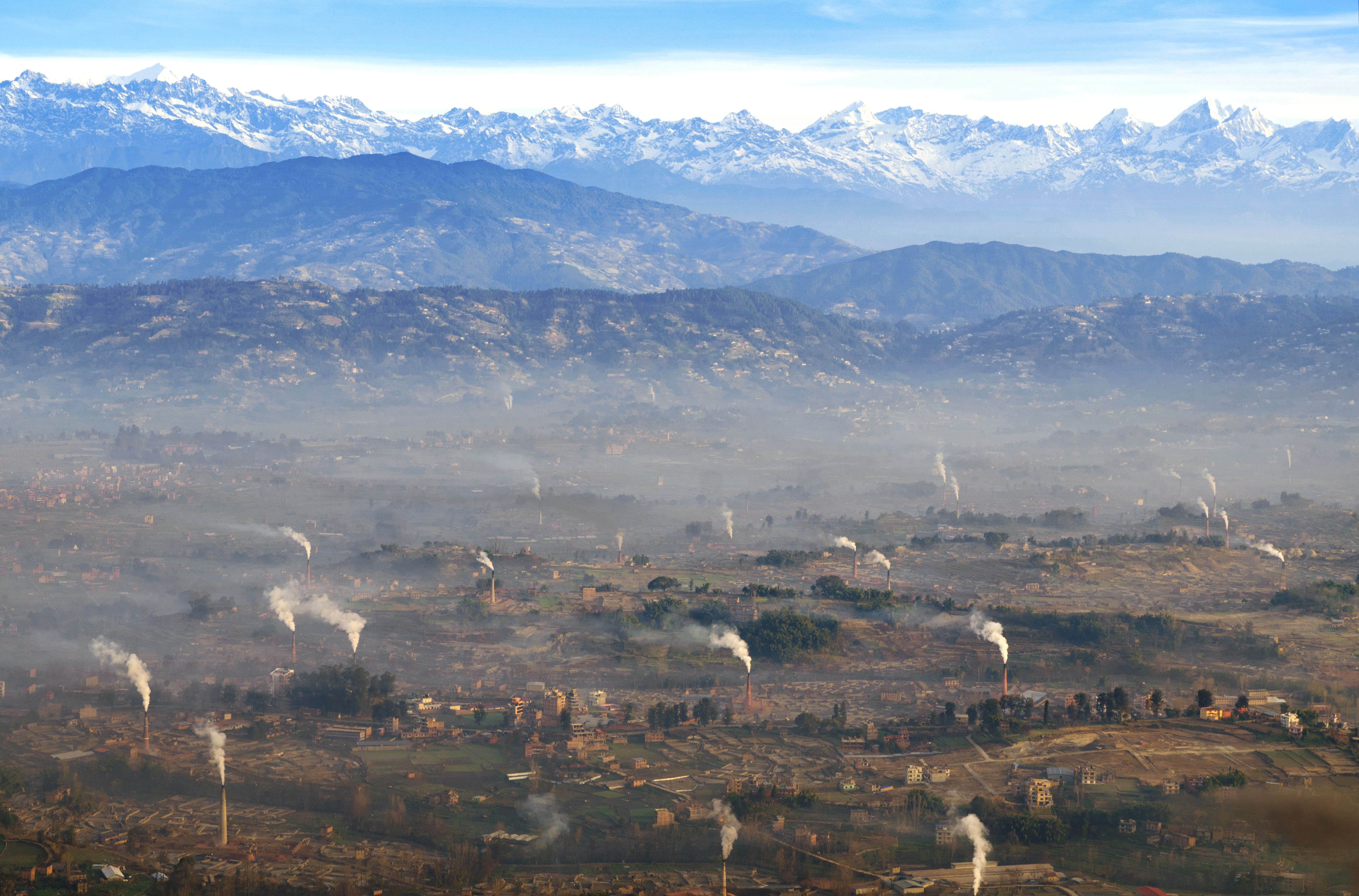 In the Kathmandu Valley, brick factories are a major source of air pollution. 